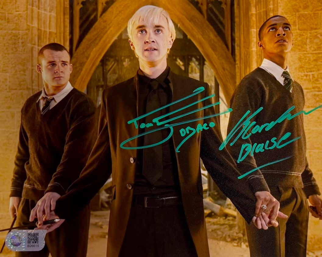 Tom Felton & Louis Cordice Signed 8x10 Photo (Harry Potter) - SWAU
